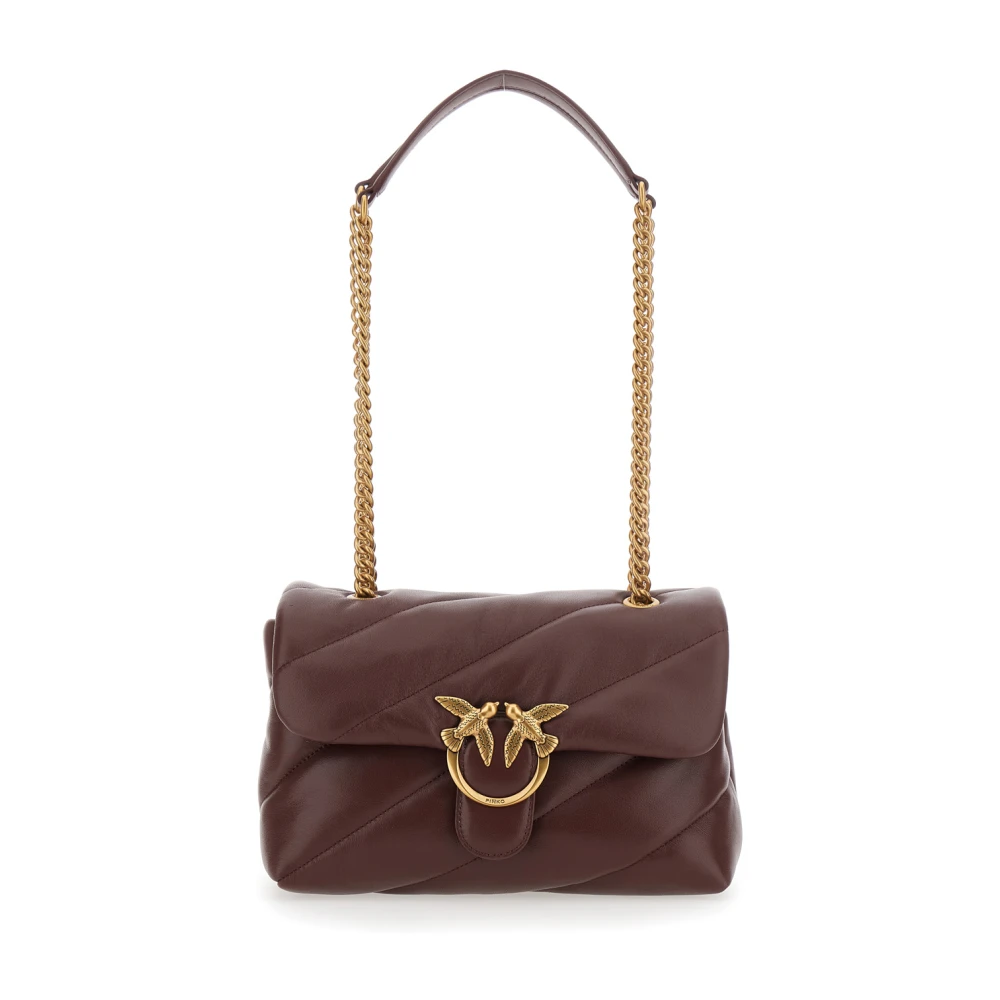 Pinko Femme Rouge Sacs, Taille: One Size Love Birds Quilted Crossbody Bag