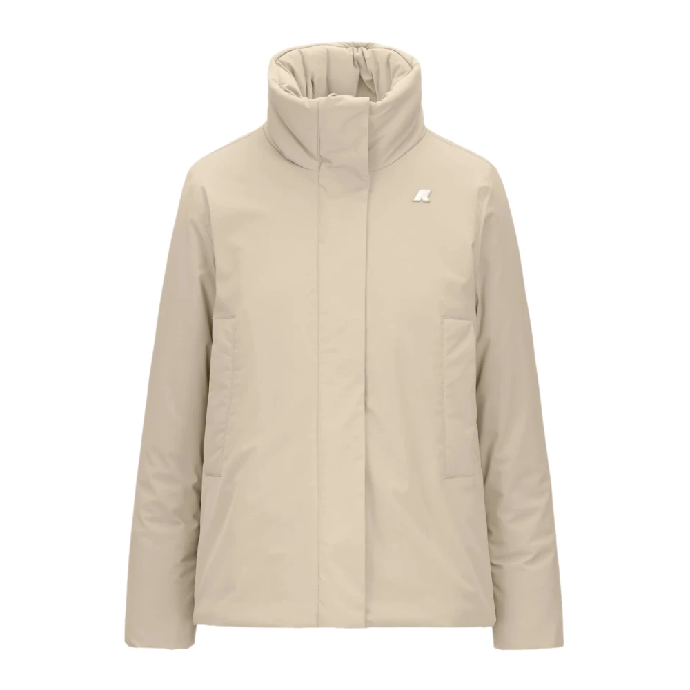 K-way Stijlvolle Parka Jas voor Buitensportavonturen Beige Dames