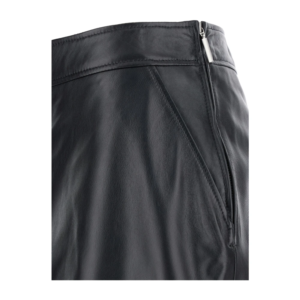 Arma Leren Rok Zwart Black Dames