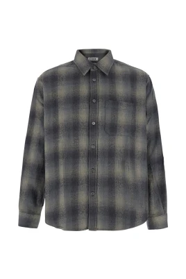 Ombre Flannel One Pocket Checkered Shirt V.2