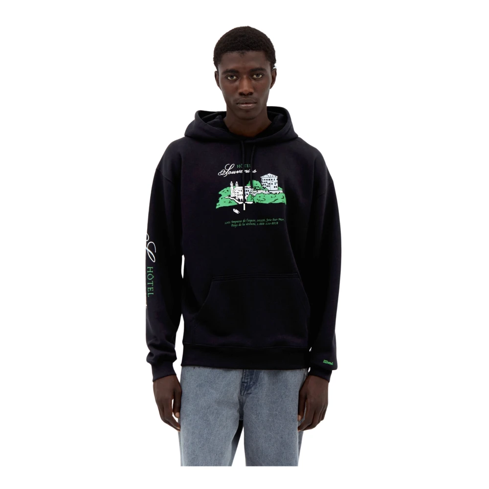A.p.c. Logo Print Hoodie Black Heren