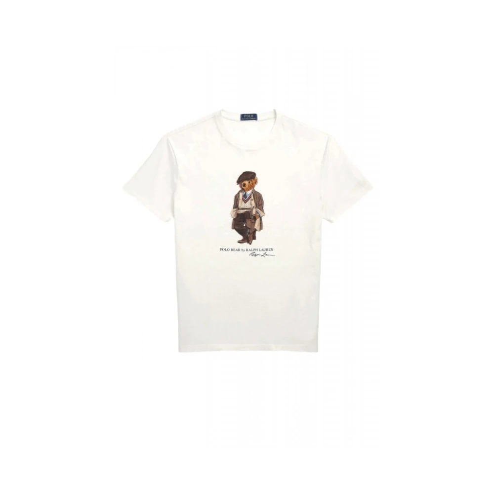Ralph Lauren Mannelijk Wit Polo Bear T-Shirt