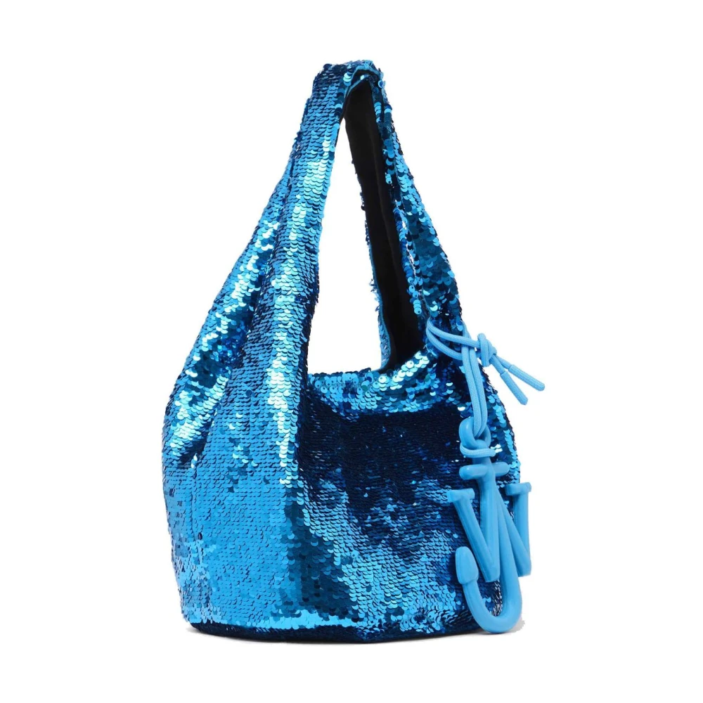 JW Anderson Blauwe Paillet Versierde Top Handtas Blue Dames