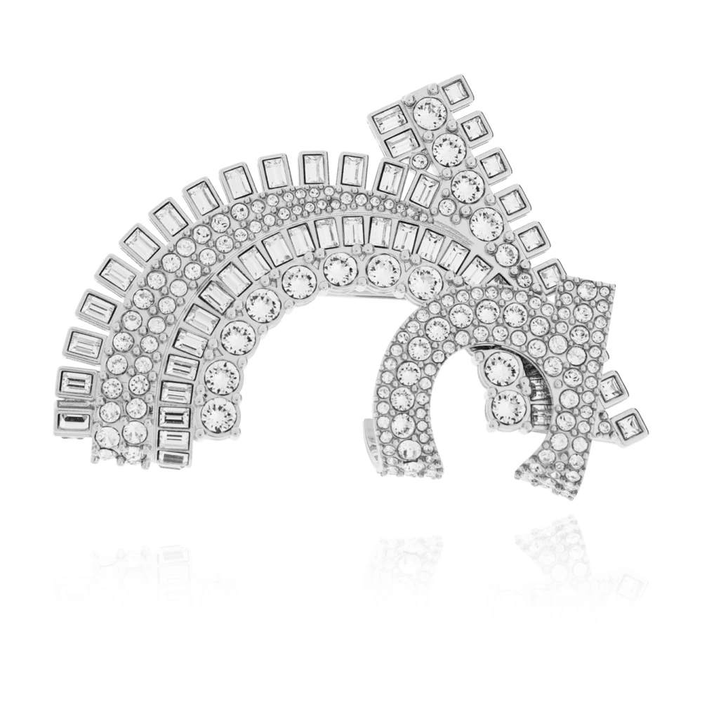 Ferragamo Donna Grigio - Spilla Di Cristallo - Accessories - One Size