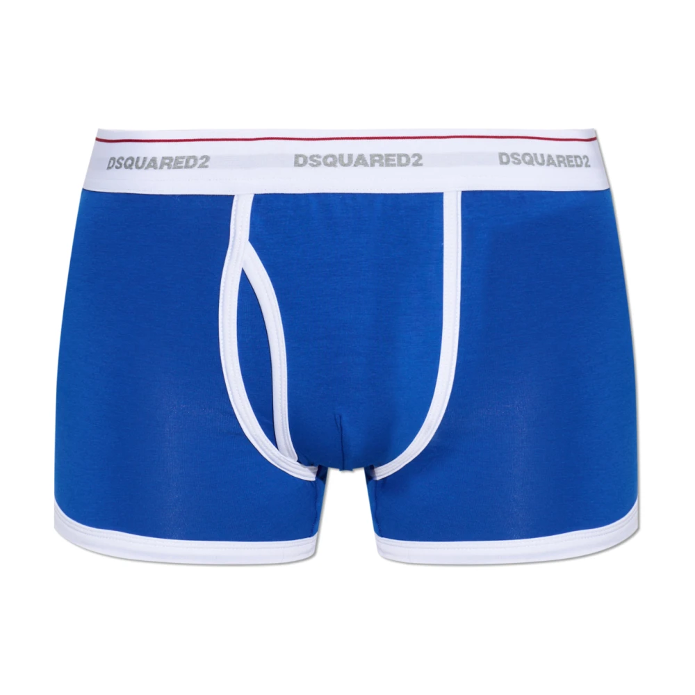 Dsquared2 Mannelijk Blauw Ondergoed Heren, Xl, Katoen, Logo Boxers