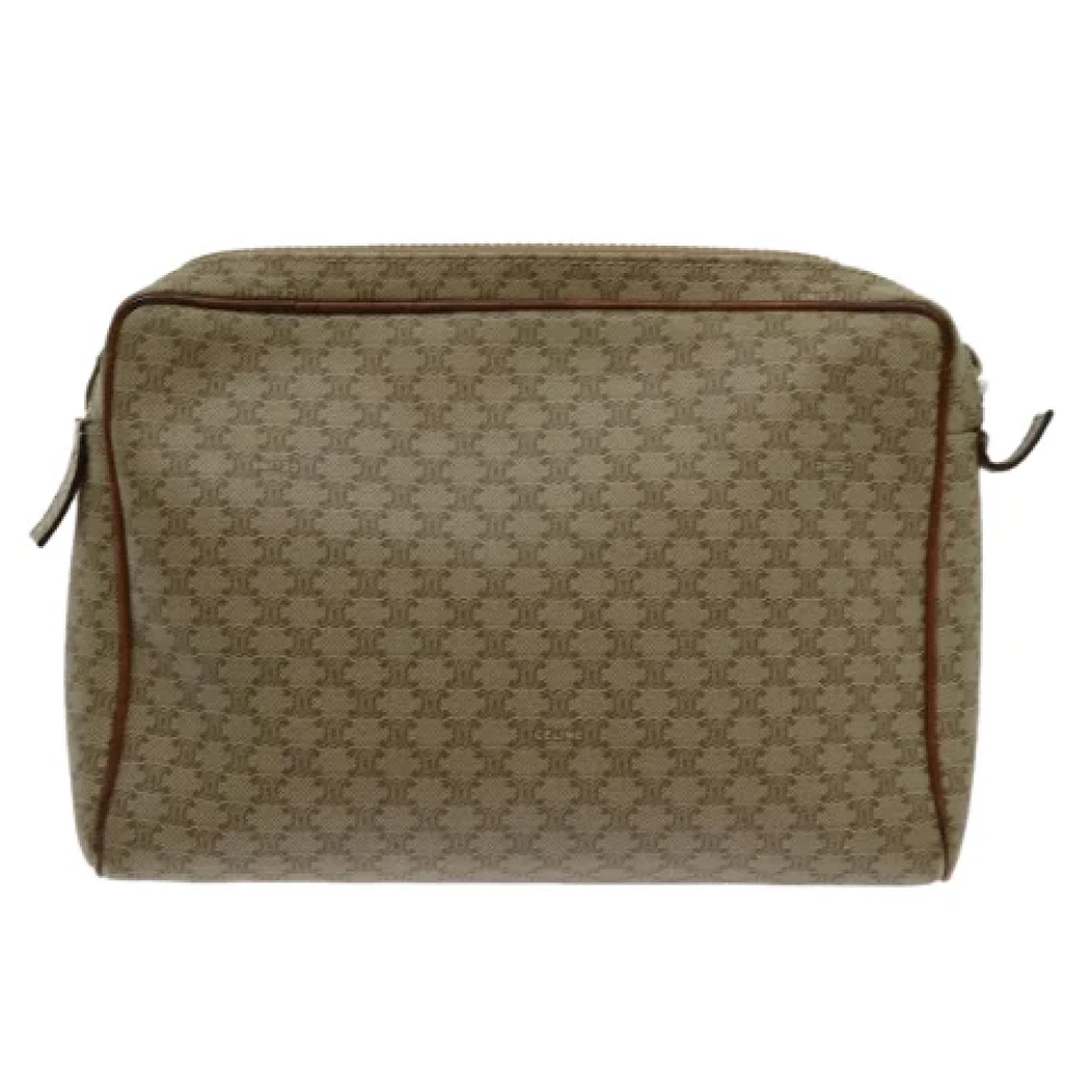Celine Vintage Pre-owned Canvas clutches Beige Dames