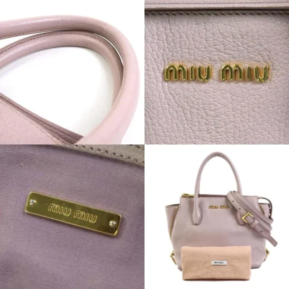 Miu Pre-owned Fabric handbags Pink Dames