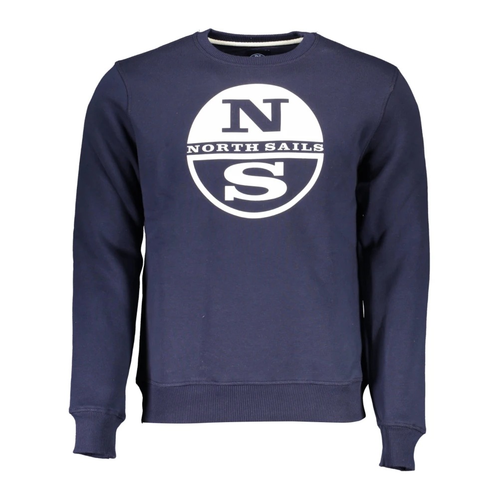 North Sails Men's Blue Sweatshirts, L, Long Sleeve Crewneck Sweatshirt
