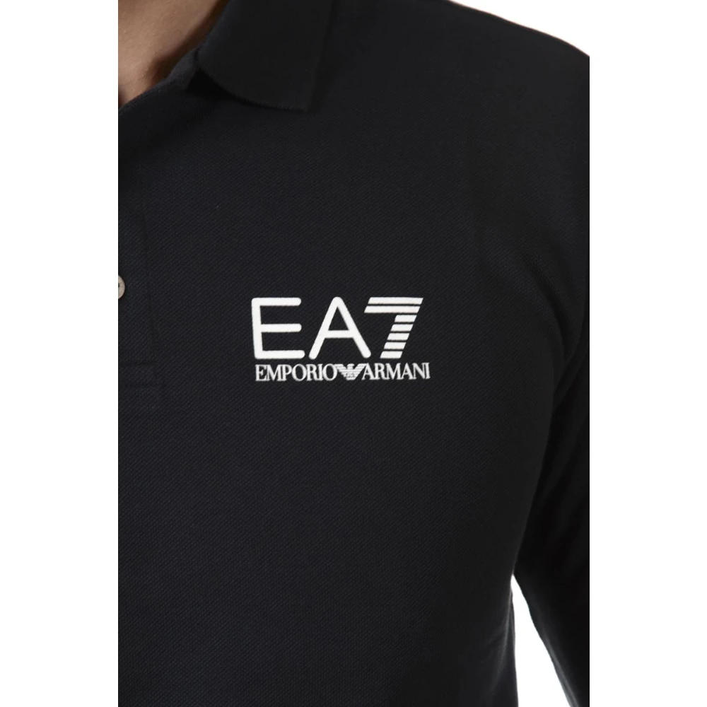 Emporio Armani EA7 Klassieke Polo Shirt voor Mannen Blue Heren