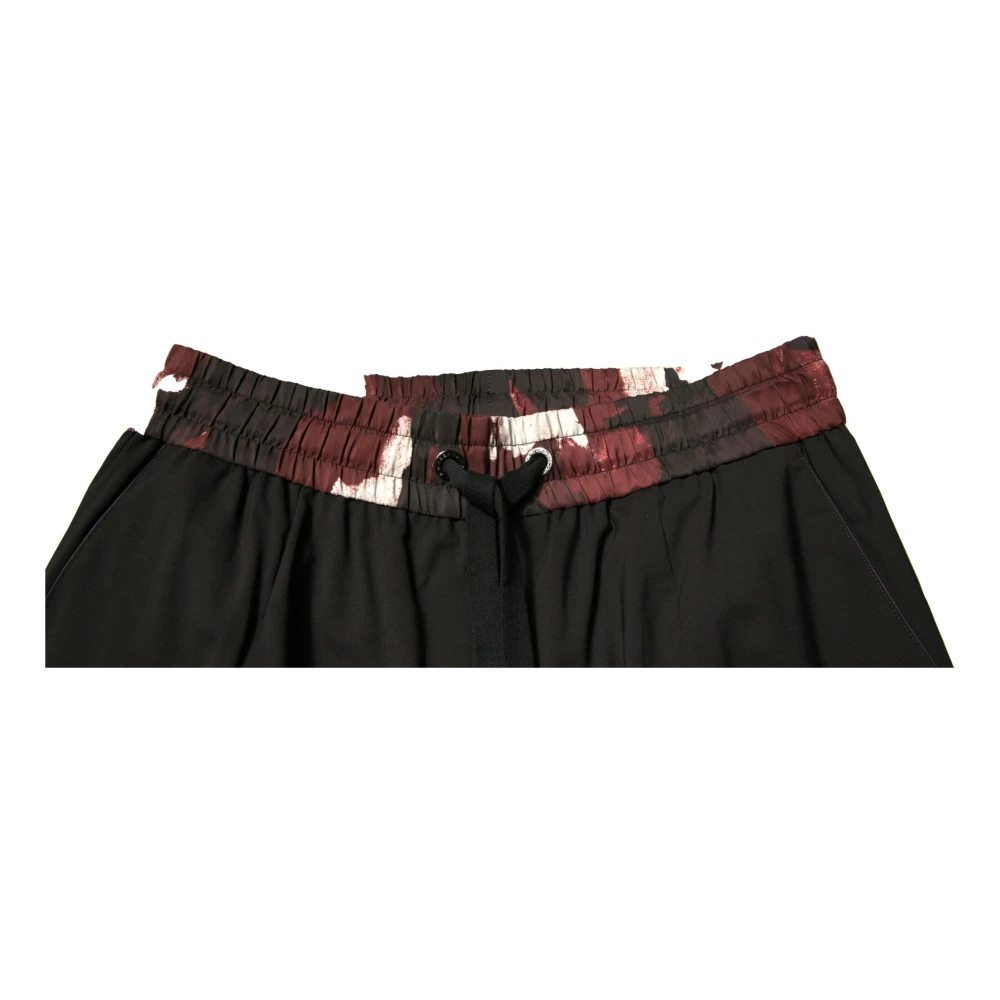 Dolce & Gabbana Camouflage Jogger Cargo Broek met Trekkoordsluiting Black Heren