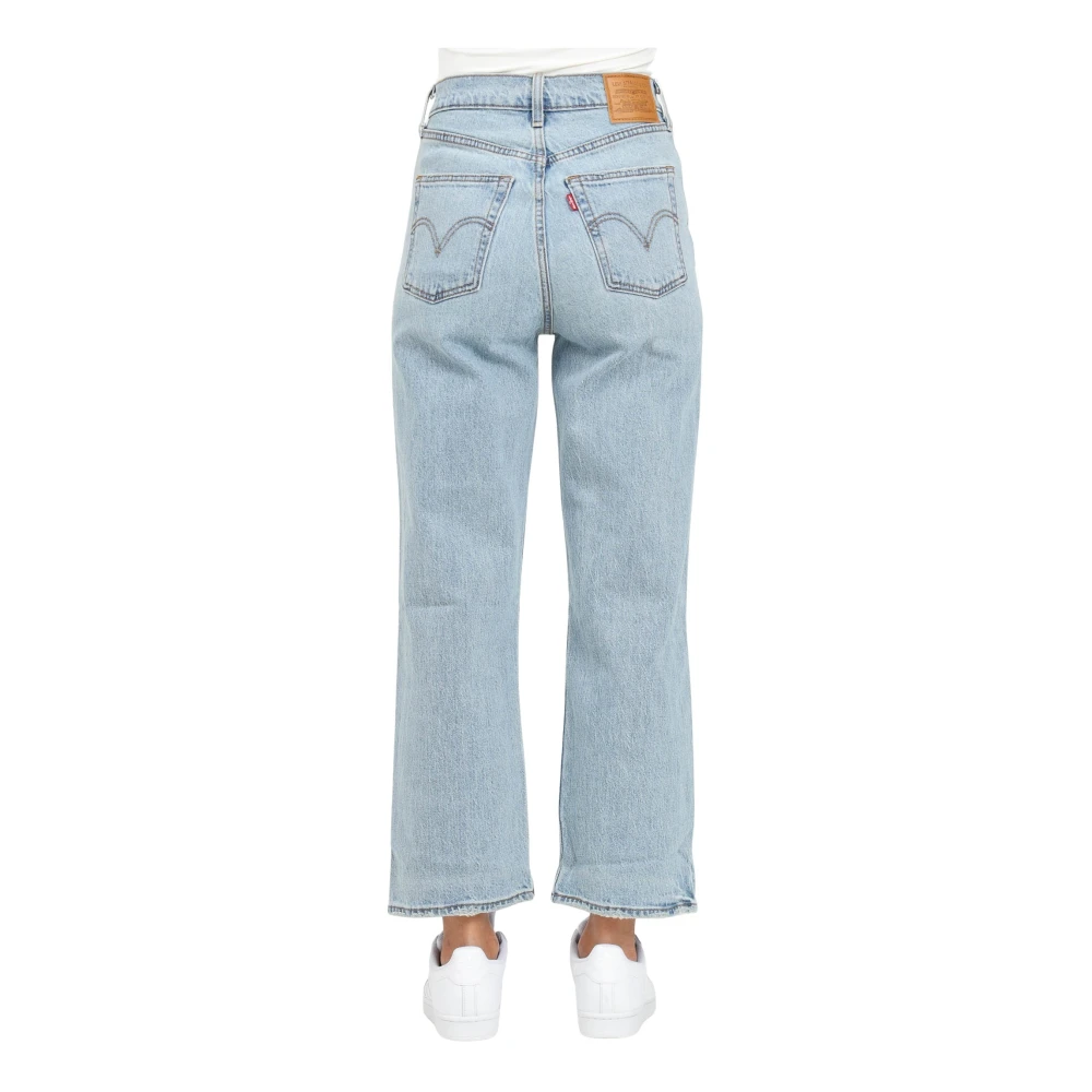 Levi's Ribcage Straight Ankle Jeans Blue Dames