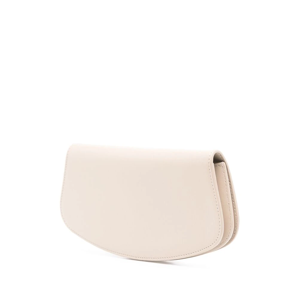 Giorgio Armani Taupe Grey Foldover Schoudertas Gray Dames