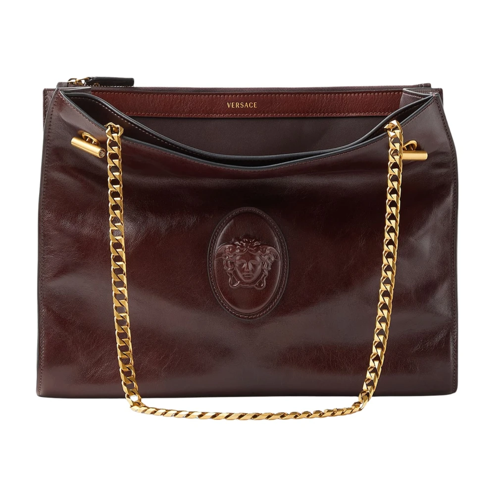 Versace Brown Cabine Leather Shoulder Bag - Female - Shoulder Bags - One Size - Bags