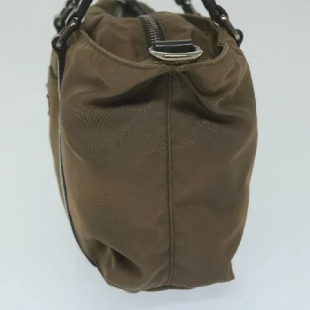 Prada Vintage Pre-owned Nylon handbags Green Dames