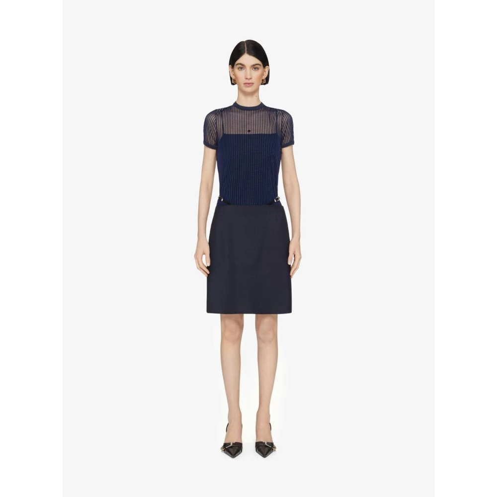 Givenchy Polka Dot Tulle Tee Blue Dames