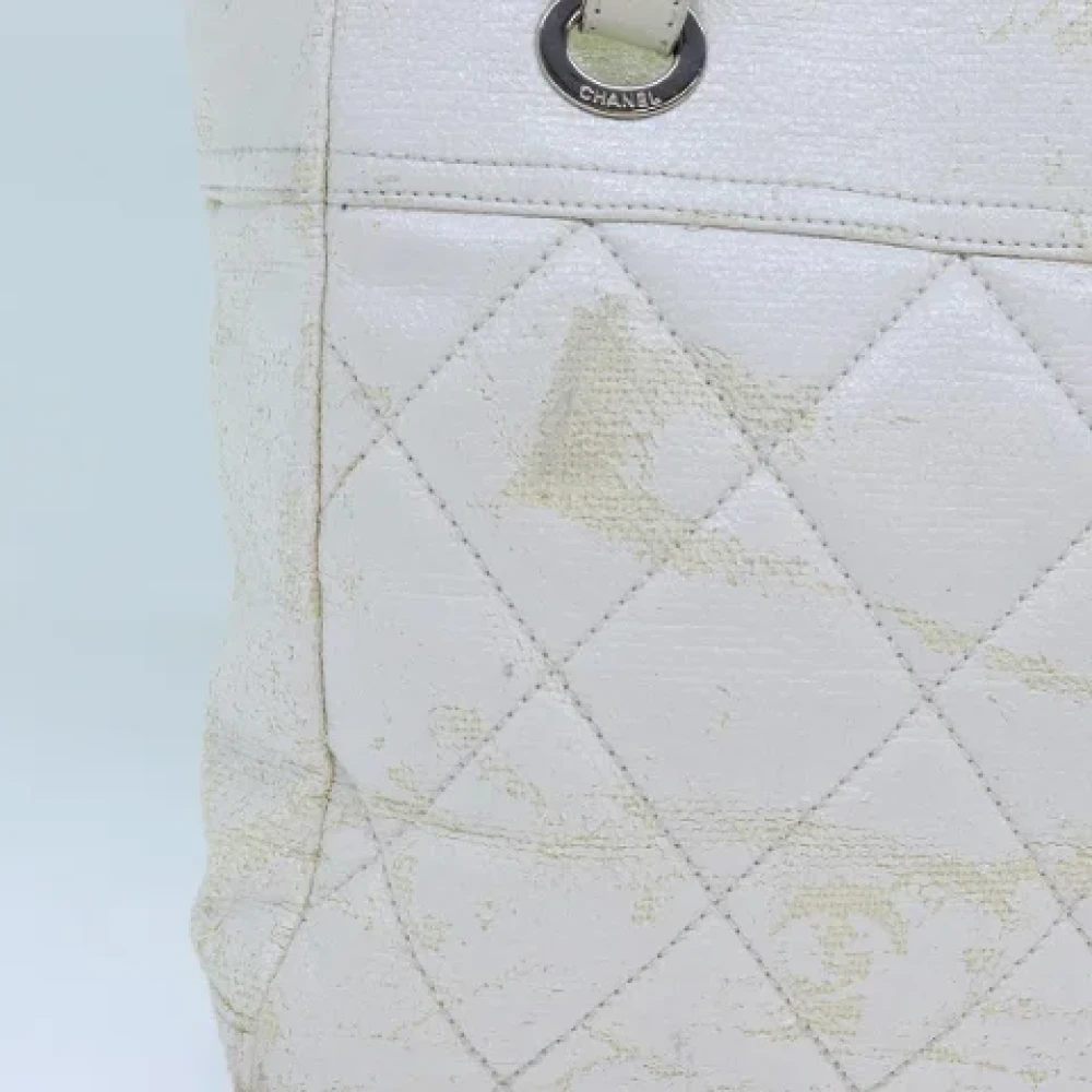 Chanel Vintage Pre-owned Canvas totes White Dames