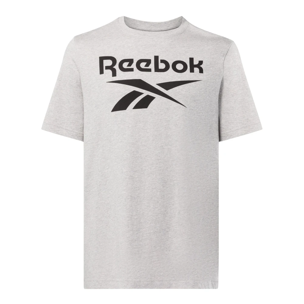 Reebok Groot Gestapeld Logo T-shirt Gray Heren