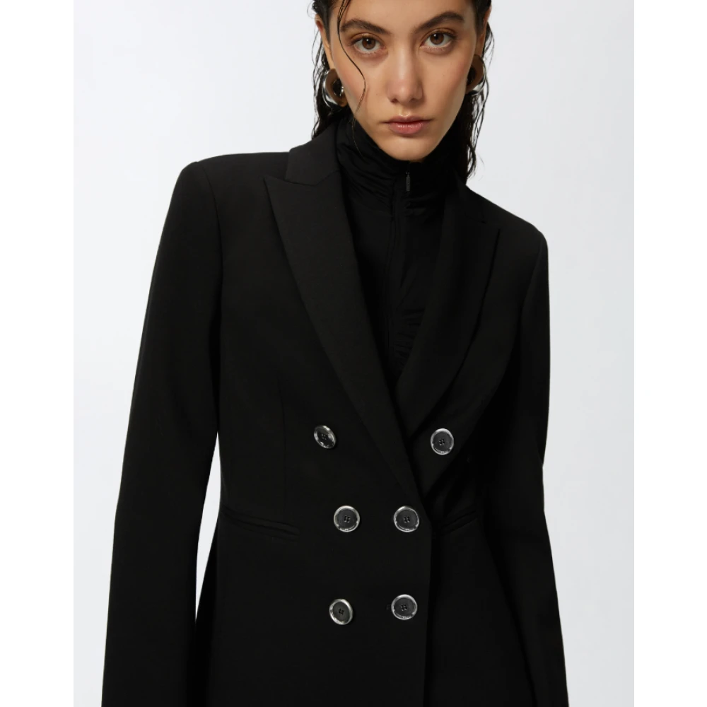pinko Dubbelrijige blazerjas zwart Black Dames