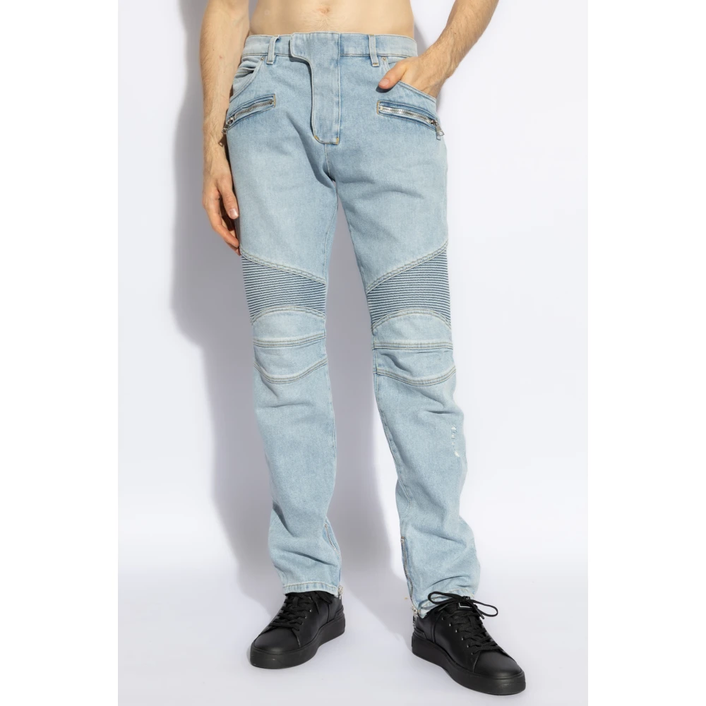 Balmain Jeans met logo Blue Heren