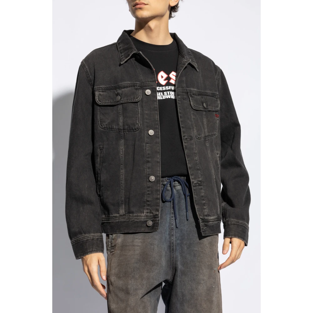 Diesel Denim jack D-Barcy Black Heren