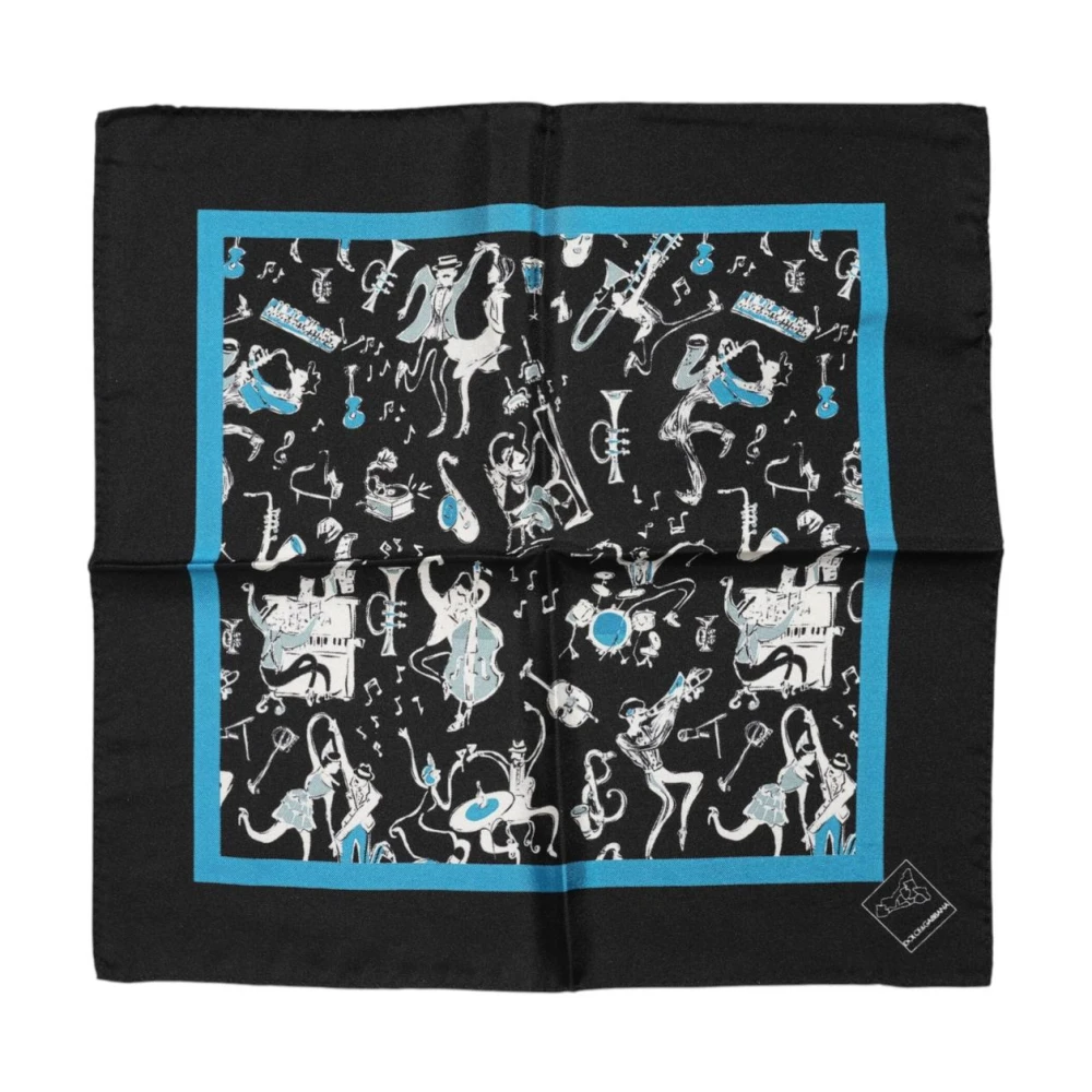 Dolce & Gabbana Men's Luxurious Silk Foulard Scarf With Logo