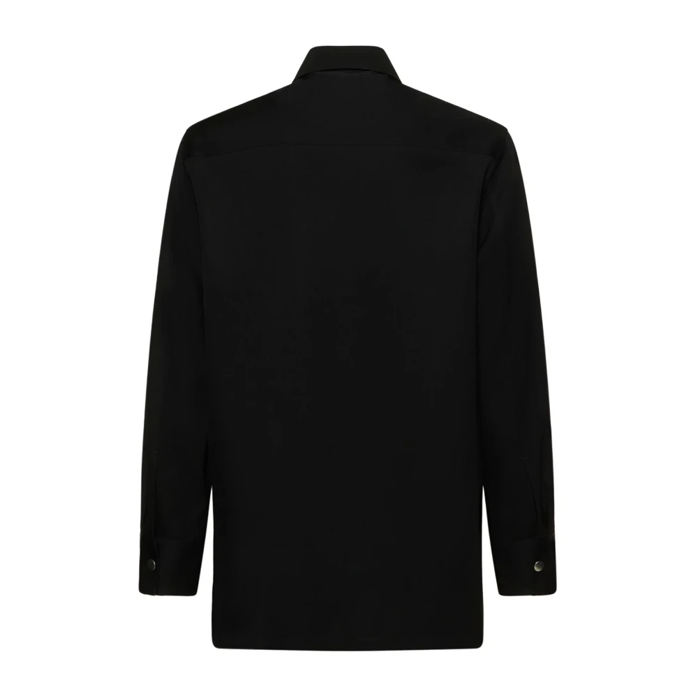 Jil Sander Italiaanse Virgin Wool Shirt Black Heren