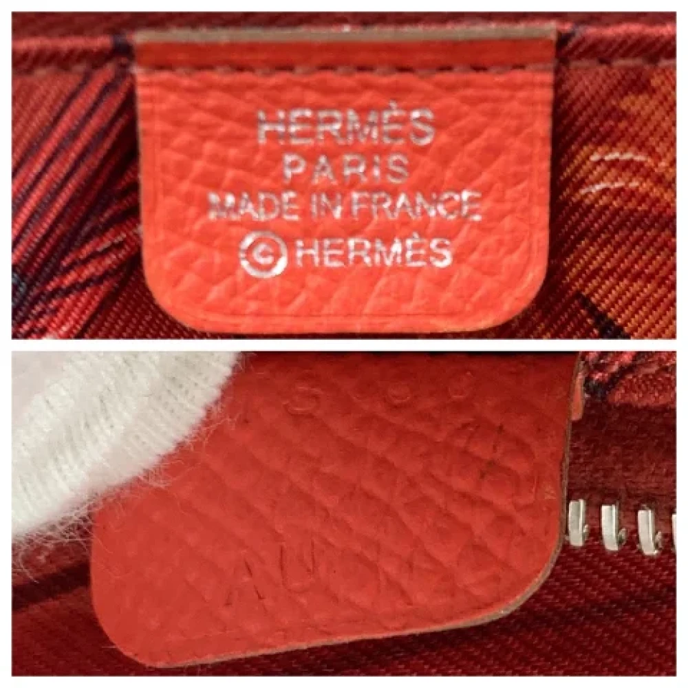 Hermès Vintage Pre-owned Leather wallets Red Dames