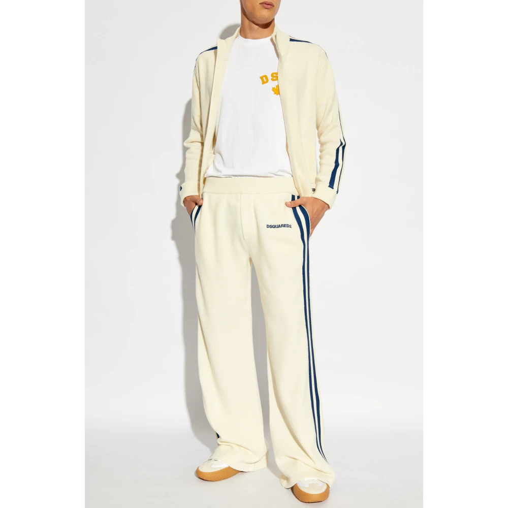 Dsquared2 Wollen broek Beige Heren