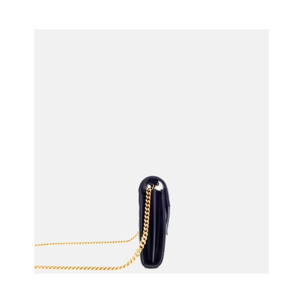 Saint Laurent Zwarte leren Cassandre kettingtas Black Dames