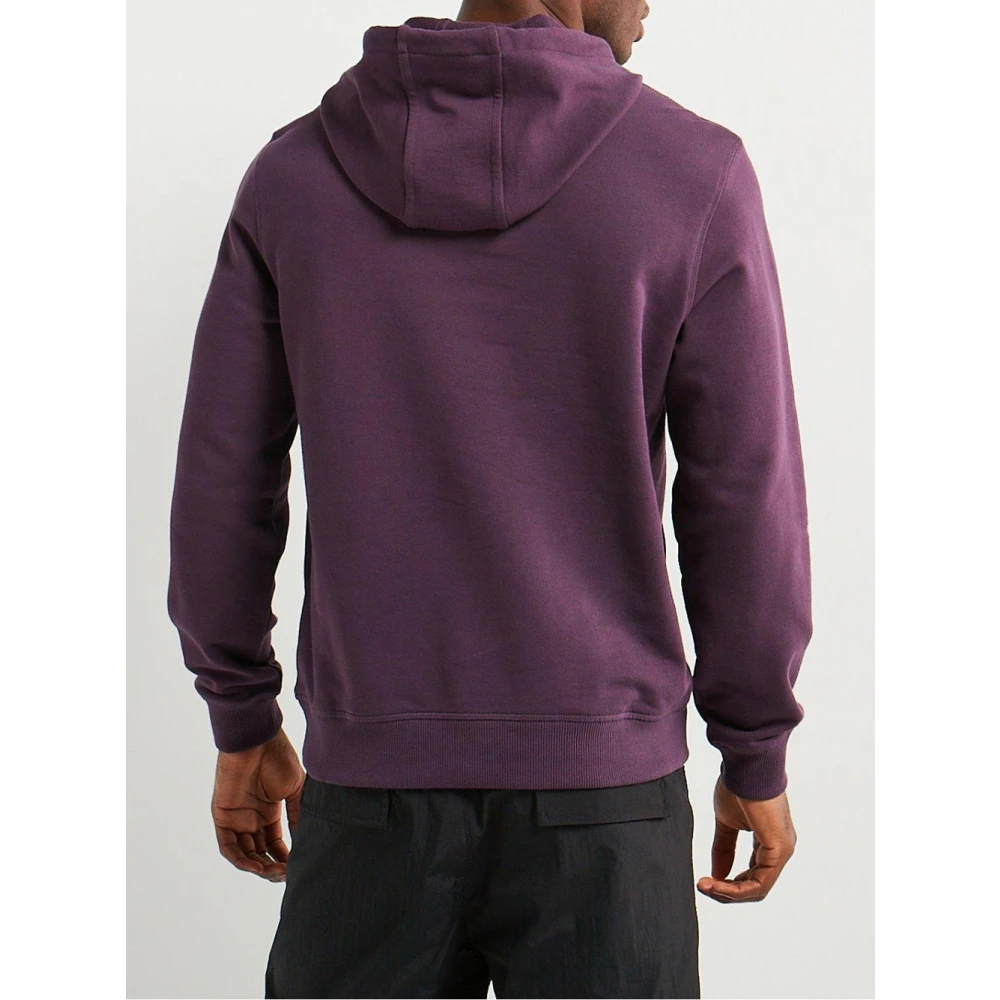Hugo Boss Paarse hoodie met middenlogo Purple Heren