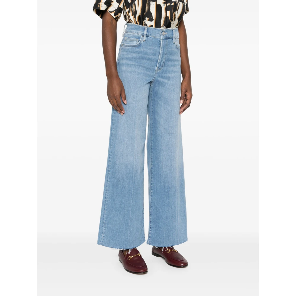 Frame Raw Fray Palazzo Jeans Blue Dames