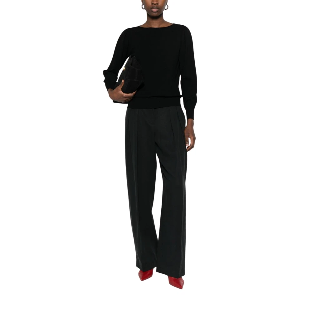 Twinset Women's Black Round-Neck Knitwear - Round-Neck Knitwear - L - Knitwear