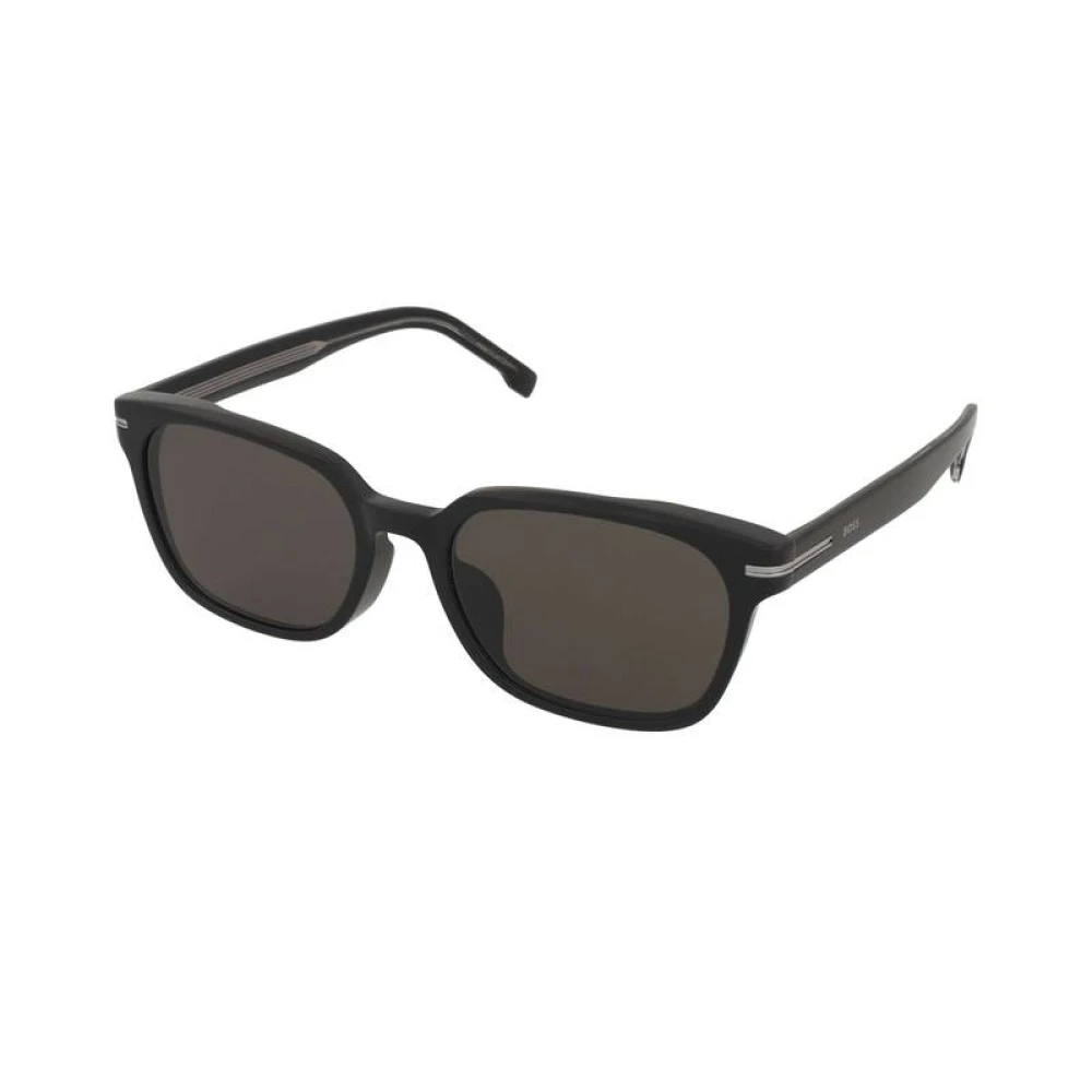 Hugo Unisex Black Full-Rim Sunglasses - Sunglasses - 55 Mm - Accessories