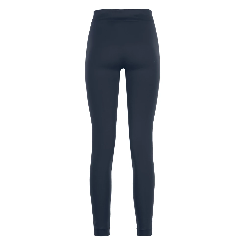 Max Mara Contrast Logo Technische Stof Leggings Blue Dames