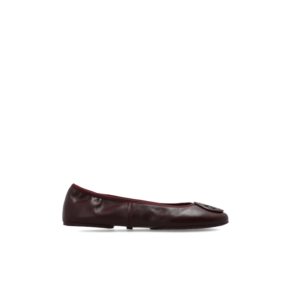 Tory Burch Women's Red Ballerina Shoes, 3 Uk, Reva Ballet Flats