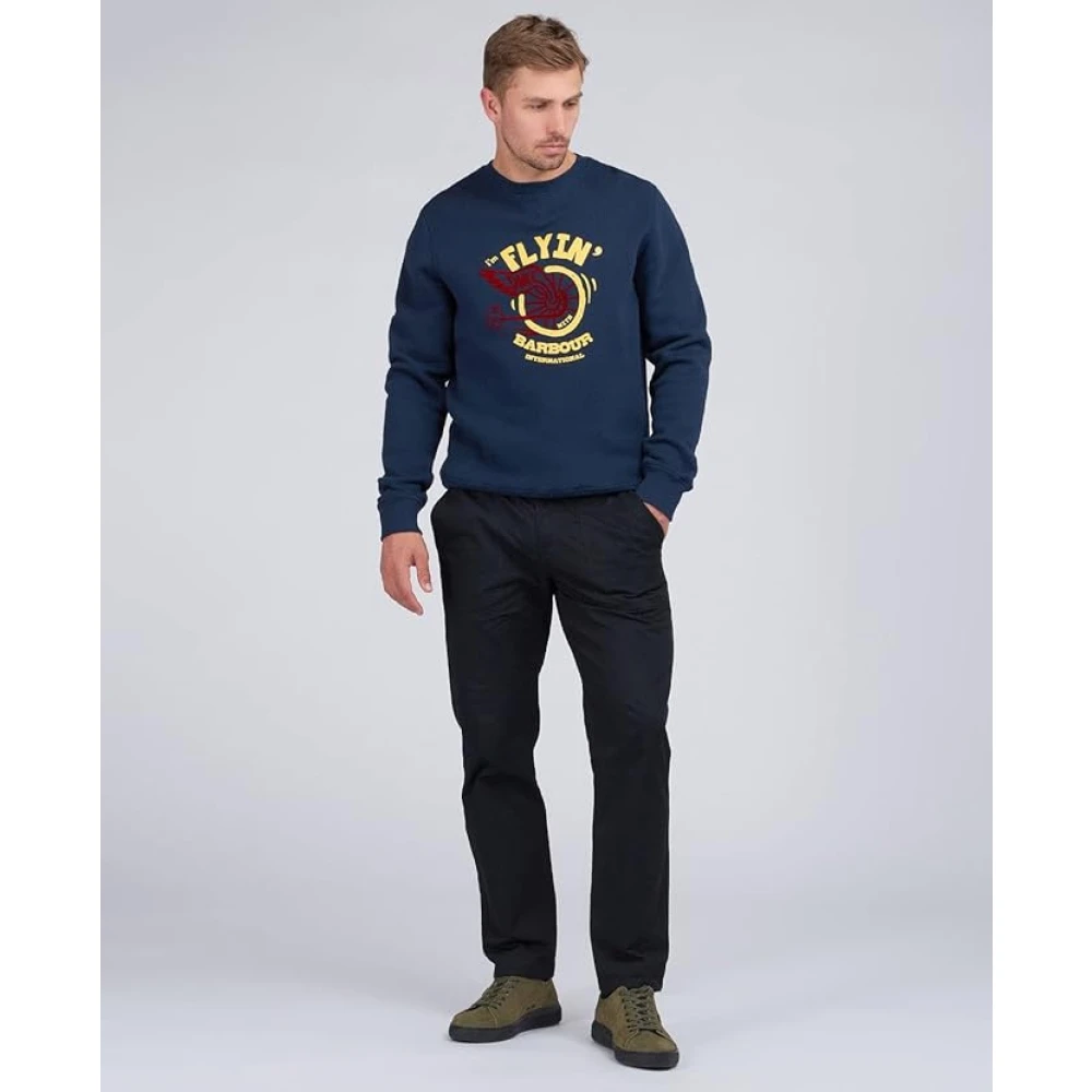 Barbour Legacy Sweatshirt Duke Navy Blue Heren