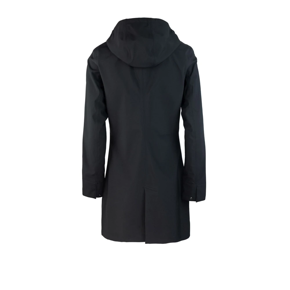 K-way Waterdichte Hoodie met Logo-embleem Black Dames