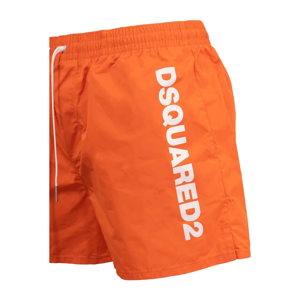 Dsquared2 Boxer Zwembroek met Logo Orange Heren