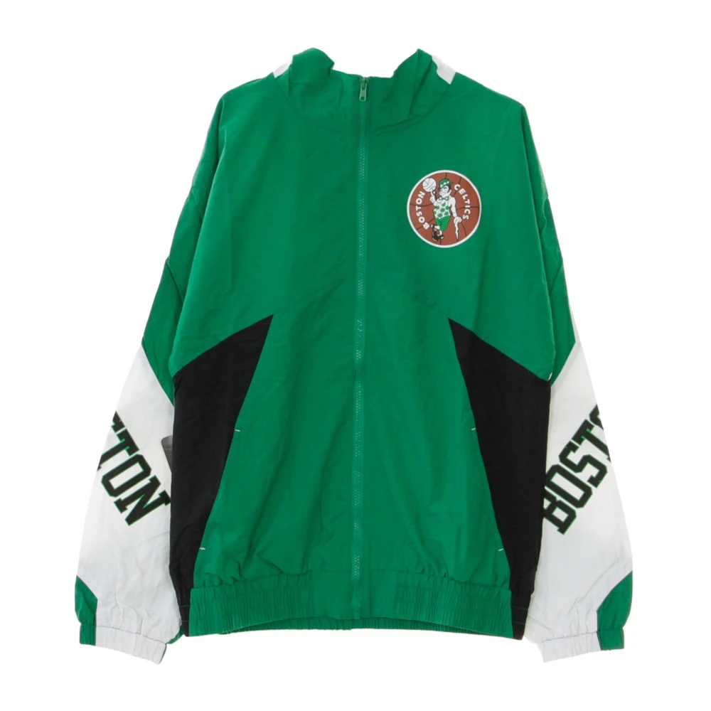 Mitchell & Ness Men's Green Midseason Windbreaker Jacket - Training - M - Sport