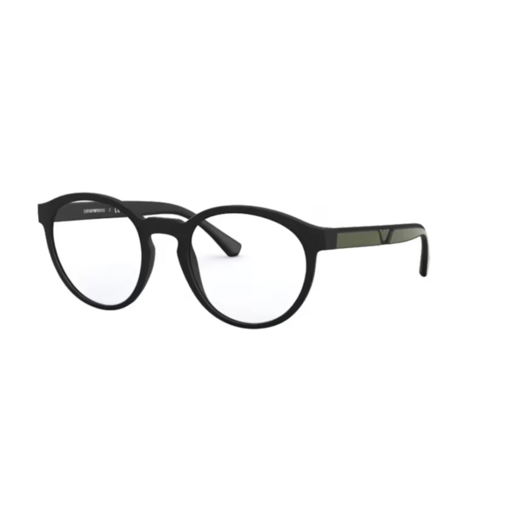Emporio Armani Matte Black Zonnebril met Transparante Lenzen Black Heren