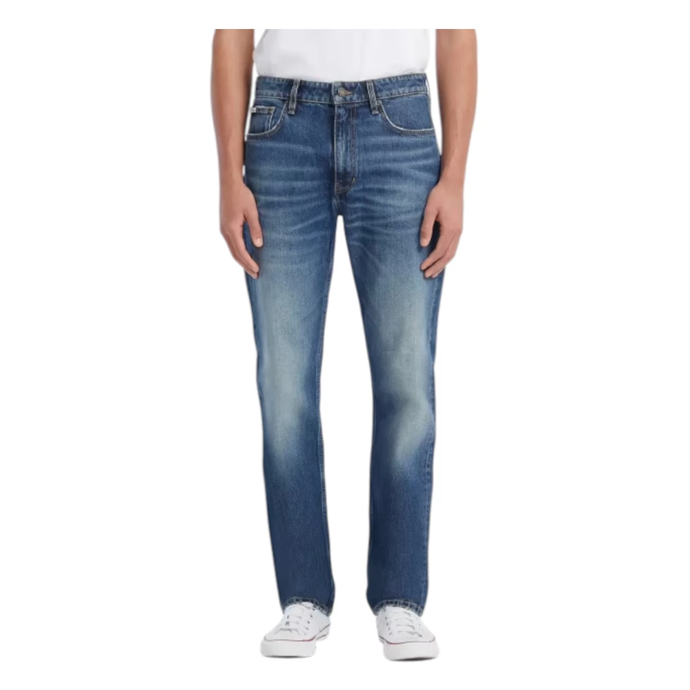 Guess Biologisch Katoen Straight Leg Jeans Blue Heren