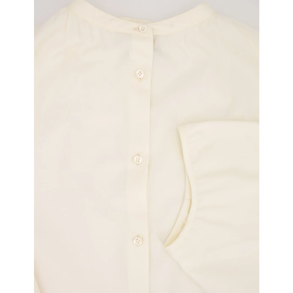 Aspesi Double-breasted Blouse met Logo Details Beige Dames