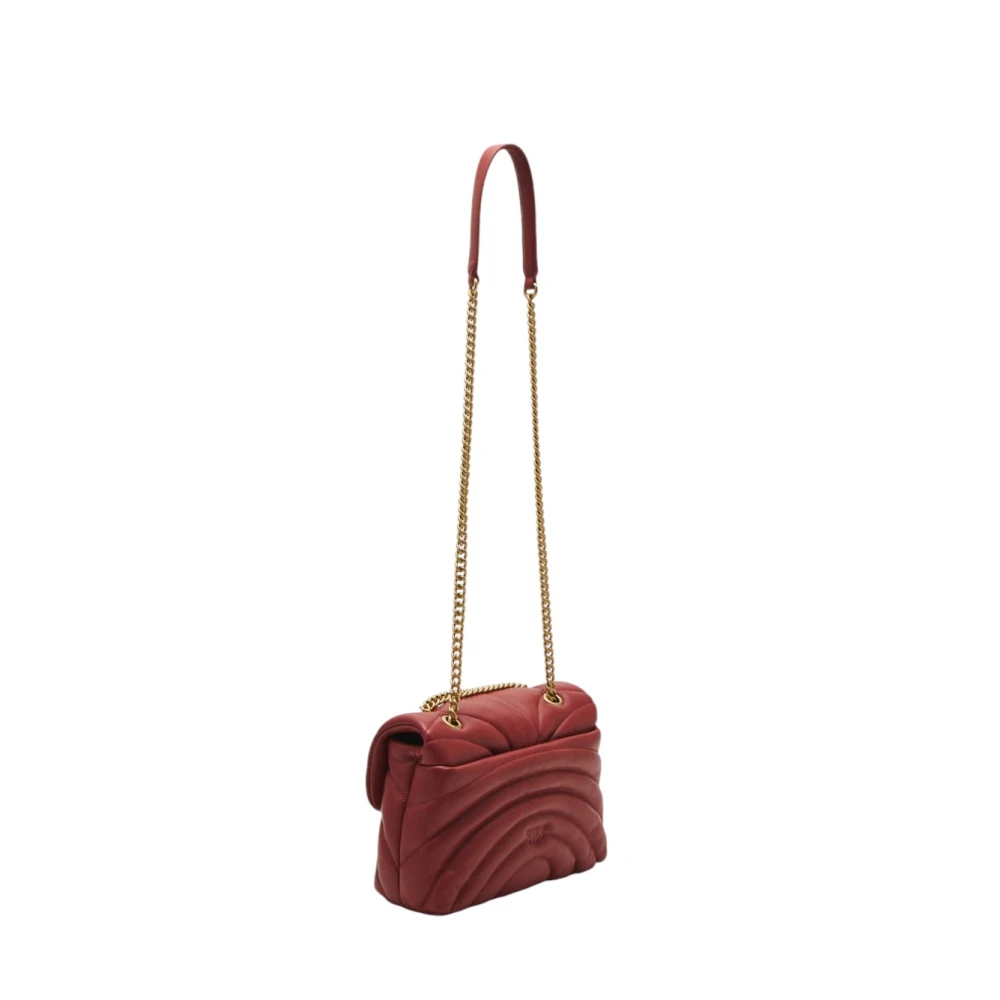 pinko Stijlvolle Leren Tas Red Dames
