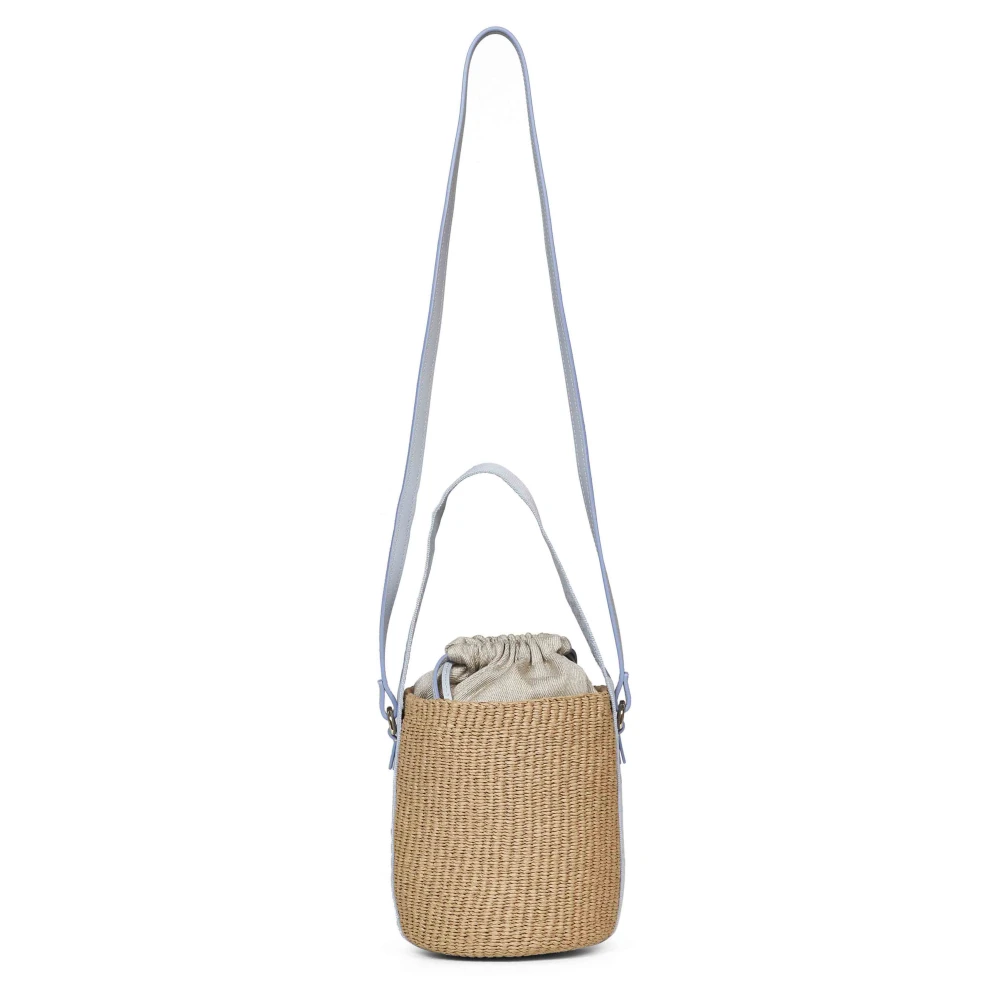 Chloé Women's Beige Small Woody Basket Bag - Bucket Bags - One Size - Bags