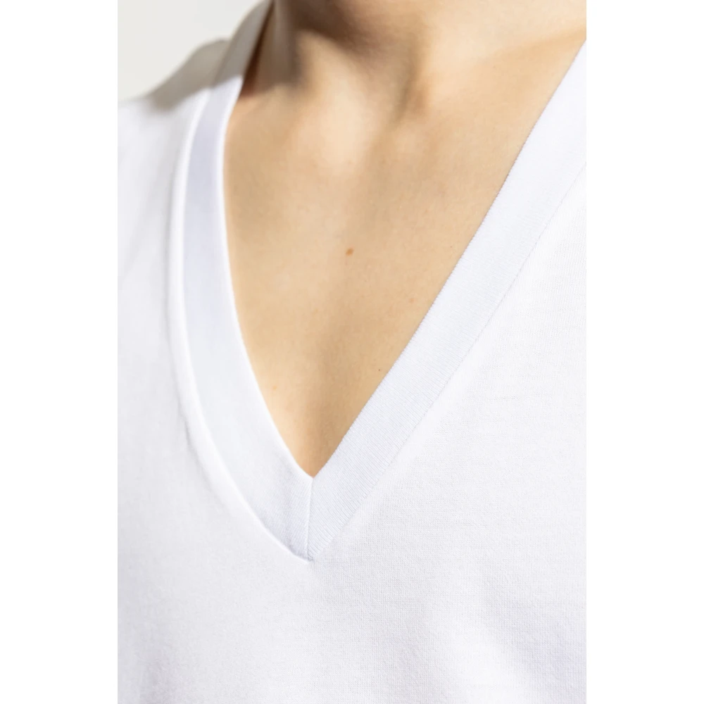 Dolce & Gabbana V-hals T-shirt White Heren