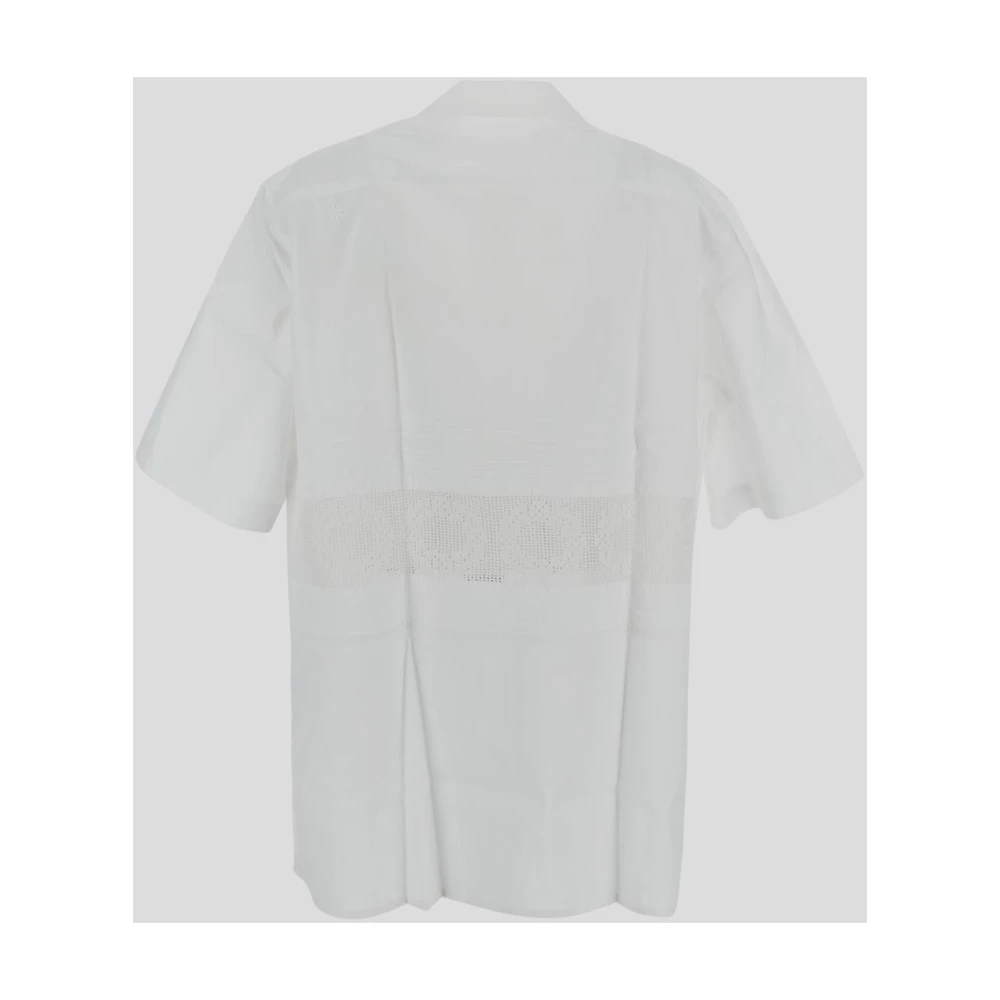 Marine Serre Short Sleeve Shirts White Dames