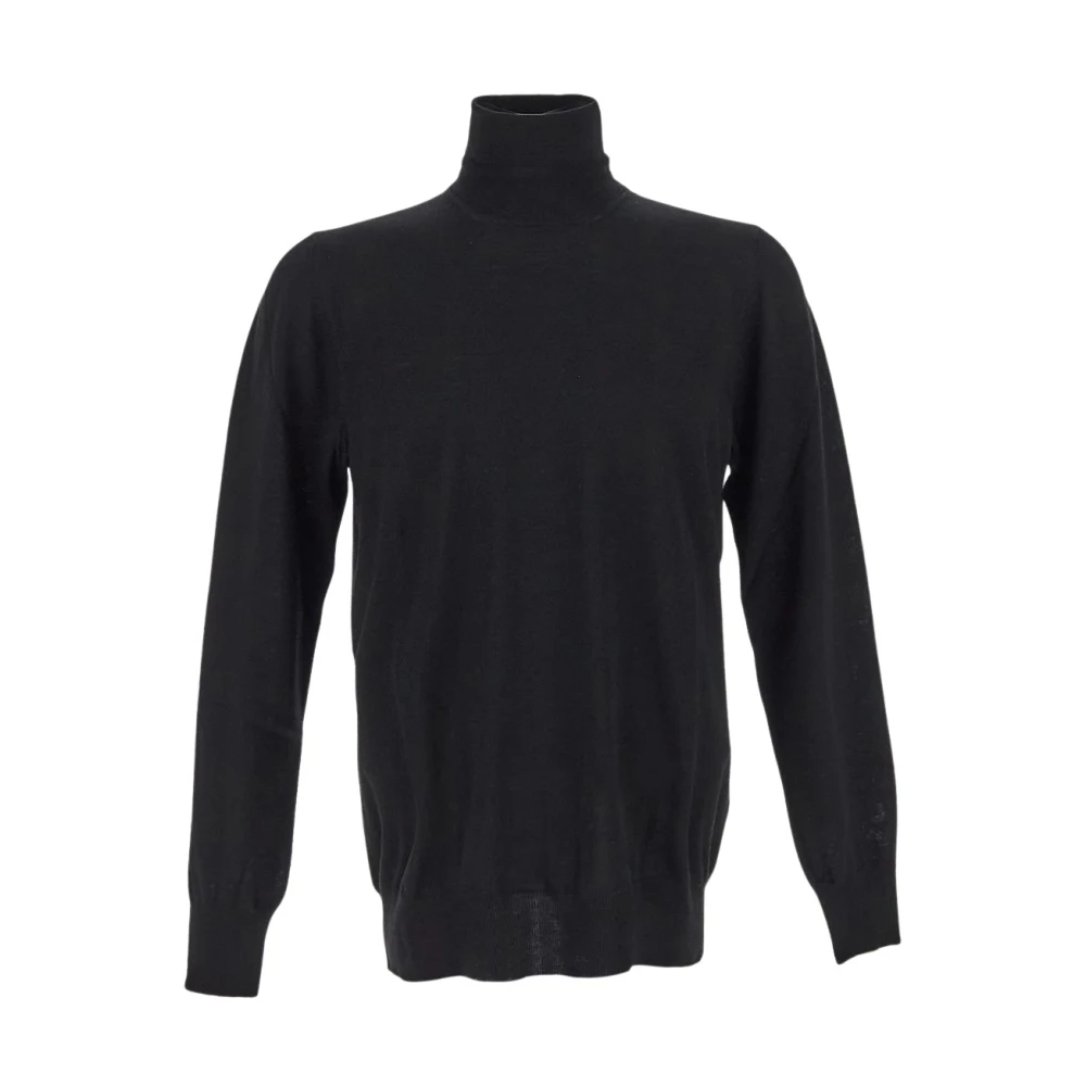 Lardini Turtleneck Gebreide Wol Black Heren