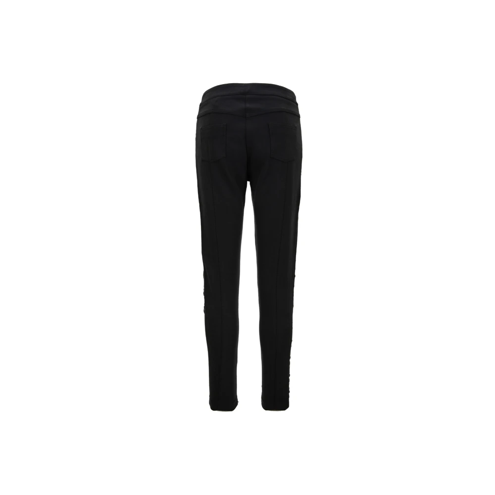 Elisabetta Franchi Rits Knoop Damesbroek Black Dames