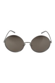 Silver Plated Round Gray Le nses Women Sunglasses