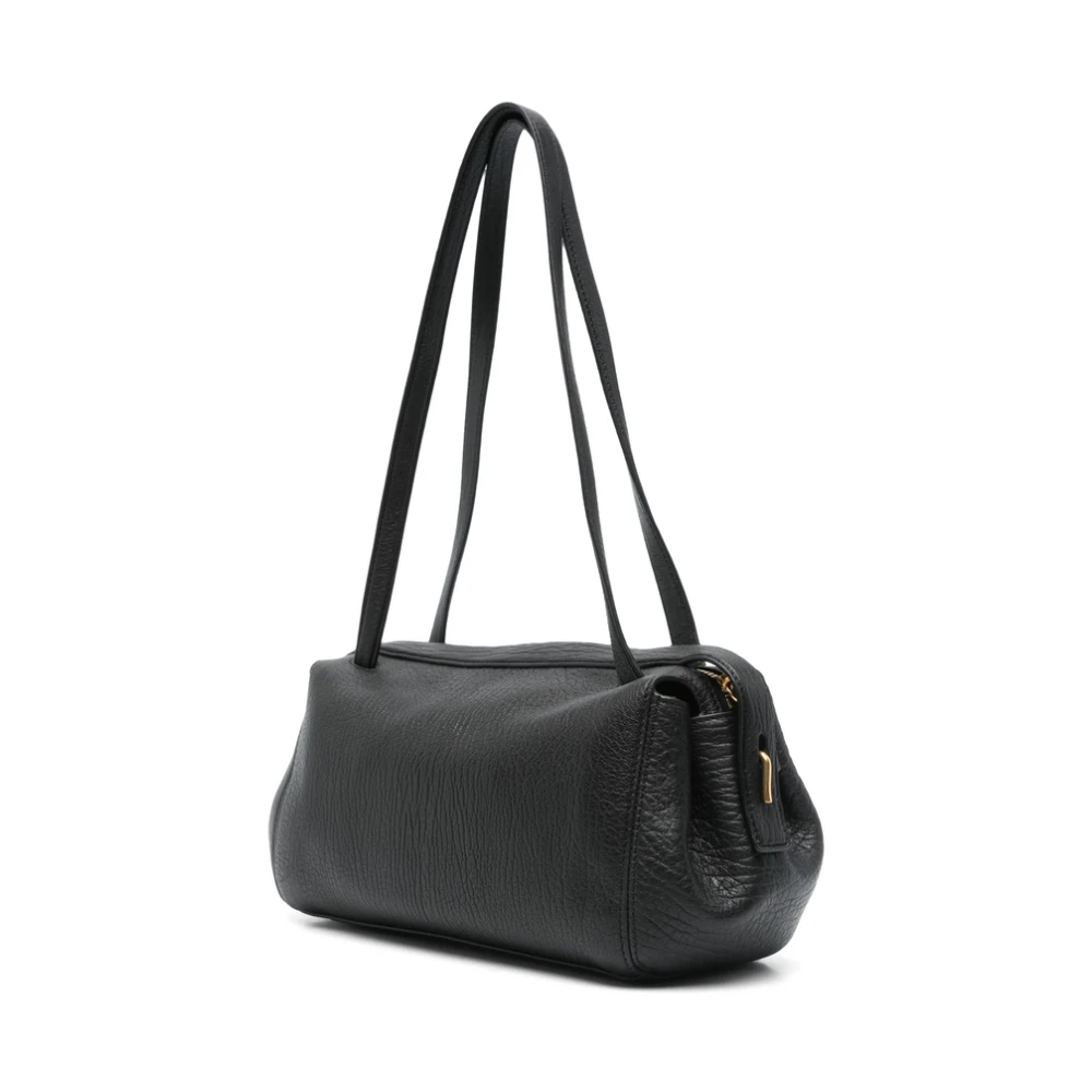 Mulberry Zwarte Schoudertas met Toprits Black Dames
